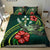 Polynesian Bedding Set - Kosrae Micronesia Duvet Cover Set Green Turtle Hibiscus Green - Polynesian Pride