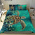 Hawaii Sea Turtle Water Color Travel Sea Bedding Set - AH - Green - Polynesian Pride