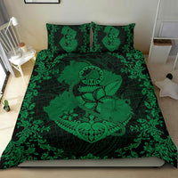 Hawaii Anchor Hibiscus Flower Vintage Bedding Set - AH - Green - Polynesian Pride