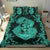 Hawaii Anchor Hibiscus Flower Vintage Bedding Set - AH - Turquoise - Polynesian Pride