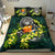 Polynesian Bedding Set - American Samoa Duvet Cover Set - Ti Leaf Lei Turtle Green - Polynesian Pride