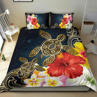 Hawaii Bedding Set - Hawaii Honu Hibiscus Galaxy Bedding Set - Polynesian Pride
