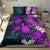 Kanaka Maoli (Hawaiian) Bedding Set - Sea Turtle Tropical Hibiscus And Plumeria Purple - Polynesian Pride