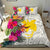 Papua New Guinea Bedding Set - Hibiscus Polynesian Pattern White Version - Polynesian Pride