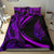 Light Silver Fern Maori Bedding Set Circle Style, Purple - Polynesian Pride