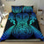 Maori Face Fern New Zealand Bedding Set Blue - Polynesian Pride