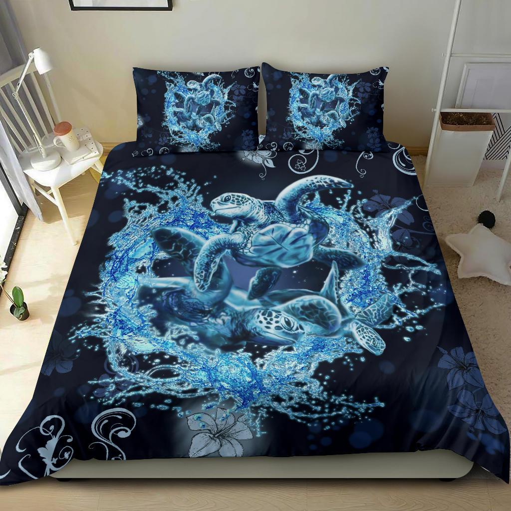 Hawaii Bedding Set - Hawaii Turtle Sea Ohana Bedding Set - Polynesian Pride