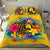 Pohnpei Polynesian Bedding Set - Turtle with Plumeria and Hibiscus Yellow - Polynesian Pride