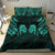 Double Lion Maori Tattoo Bedding Set New Zealand - Turquoise - Polynesian Pride