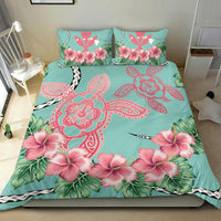 Hawaii Tropical Hibiscus Turtle Mint Style - Bedding Set AH - Polynesian Pride