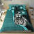 Samoa Polynesian Bedding Set Turquoise - Turtle With Hook - Polynesian Pride