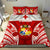 Polynesian Bedding Set - Tonga Duvet Cover Set - Pattern With Seal Red Version - Polynesian Pride