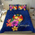 Polynesian Bedding Set - Tonga Duvet Cover Set Floral With Seal Blue - Polynesian Pride