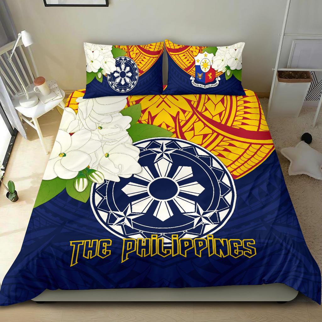 The Philippines Bedding Set - Filipino Sampaguita Blue - Polynesian Pride