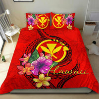 Hawaii Polynesian Bedding Set - Floral With Seal Red - Polynesian Pride
