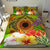 Cnmi Polynesian Bedding Set - Manta Ray Tropical Flowers (Reggae) - Polynesian Pride