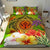 Kosrae Polynesian Bedding Set - Manta Ray Tropical Flowers (Reggae) - Polynesian Pride