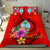 Guam Polynesian Bedding Set - Floral With Seal Red - Polynesian Pride