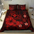 Polynesian Hawaii Kanaka Maoli Bedding Set - Humpback Whale with Hibiscus (Red) - Polynesian Pride