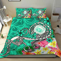 Hawaii Polynesian Bedding Sets - Hawaii Seal With Turtle Plumeria (Turquoise) - Polynesian Pride