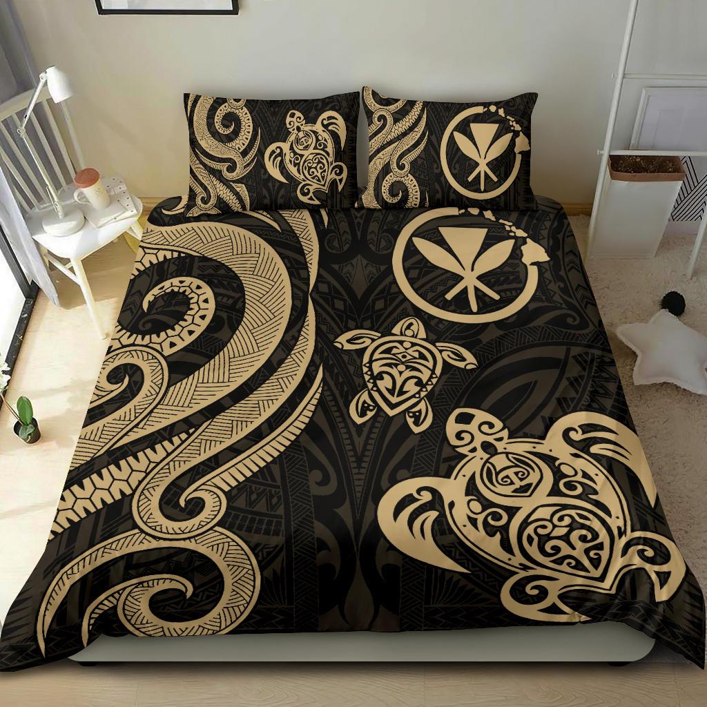 Polynesian Hawaii Bedding Set - Gold Tentacle Turtle GOLD - Polynesian Pride