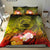 American Samoa Polynesian Bedding Set - Humpback Whale with Tropical Flowers Yellow - Polynesian Pride