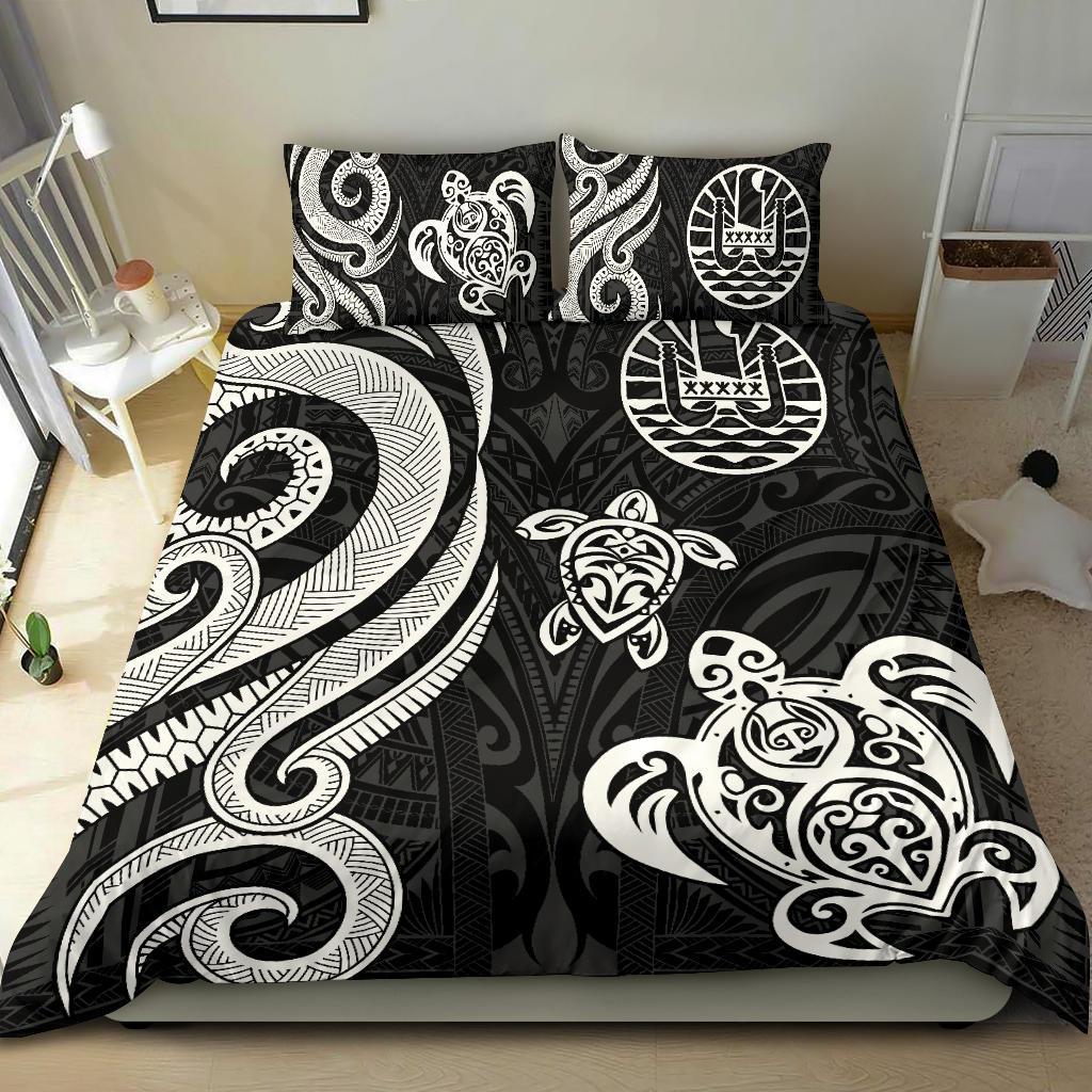 Tahiti Polynesian Bedding Set - White Tentacle Turtle White - Polynesian Pride