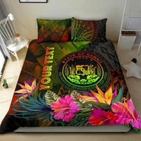 Polynesian Hawaii Polynesian Personalised Bedding Set - Hibiscus and Banana Leaves - Polynesian Pride