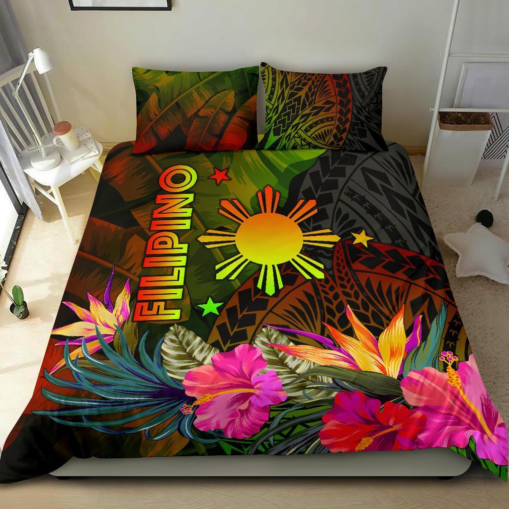 The Philippines Polynesian Bedding Set - Hibiscus and Banana Leaves - Polynesian Pride