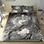 Samoa Bedding Set - Humpback Whale with Tropical Flowers (White) White - Polynesian Pride