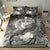 Custom Personalised Samoa Bedding Set- Humpback Whale with Tropical Flowers (White) White - Polynesian Pride