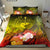 Samoa Bedding Set - Humpback Whale with Tropical Flowers (Yellow) Yellow - Polynesian Pride