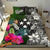 Kosrae Bedding Set - Turtle Plumeria Banana Leaf Black - Polynesian Pride