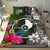 Yap Bedding Set - Turtle Plumeria Banana Leaf Black - Polynesian Pride