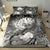 Tahiti Bedding Set - Humpback Whale with Tropical Flowers (White) White - Polynesian Pride