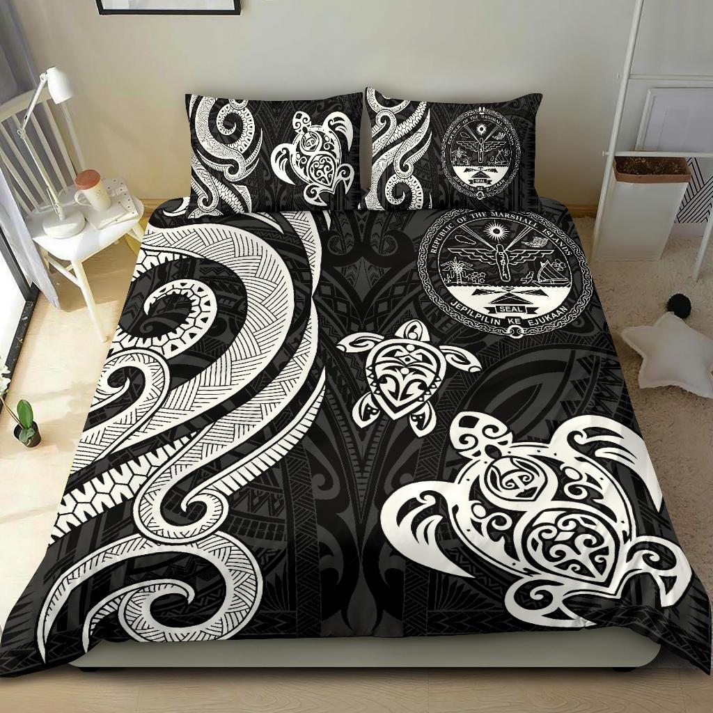 Marshall Islands Bedding Set - Tentacle Turtle White White - Polynesian Pride