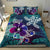 Hawaii Bedding Set - Hawaii Turtle Flowers And Palms Retro - Polynesian Pride