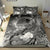 Custom Personalised Yap Bedding Set - Humpback Whale with Tropical Flowers (White) - Polynesian Pride