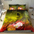 Custom Personalised Yap Bedding Set - Humpback Whale with Tropical Flowers (Yellow) - Polynesian Pride