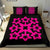 Hawaiian Bedding Set Royal Pattern - Black And Pink - A1 Style - Polynesian Pride