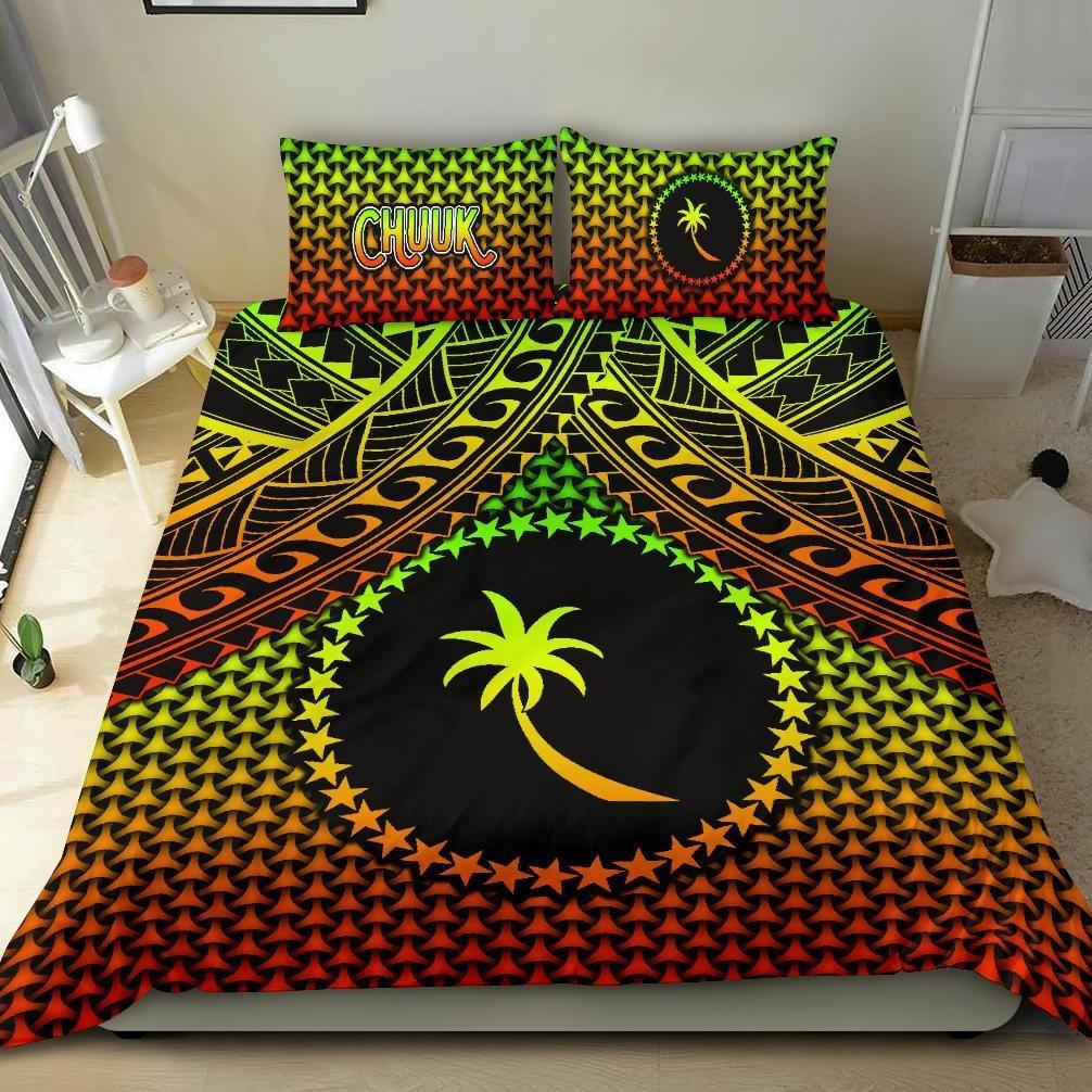 Polynesian Chuuk Bedding Set - Reggae Vintage Polynesian Patterns Reggae - Polynesian Pride