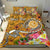 Tahiti Custom Personalised Bedding Set - Turtle Plumeria (Gold) - Polynesian Pride