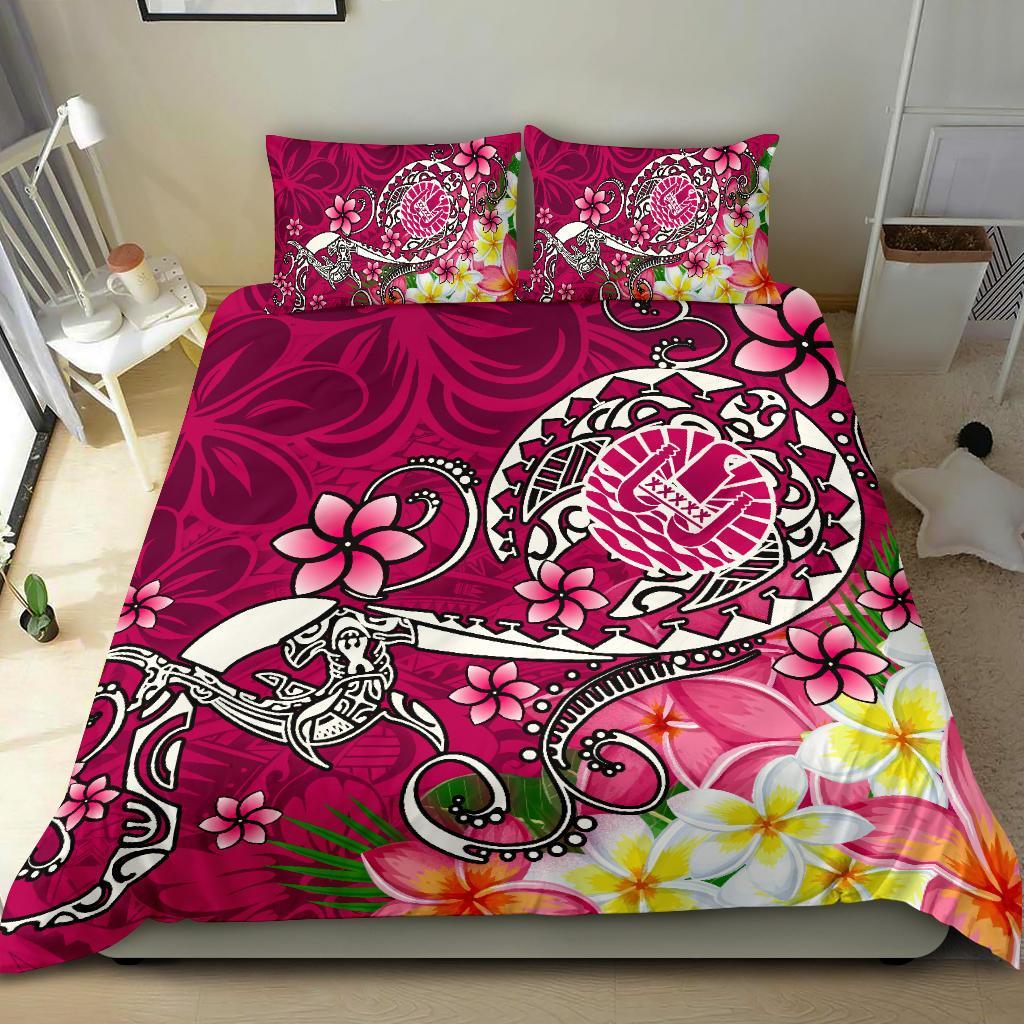 Tahiti Bedding Set - Turtle Plumeria (Pink) Pink - Polynesian Pride