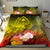 Guam Bedding Set - Humpback Whale with Tropical Flowers (Yellow) Yellow - Polynesian Pride