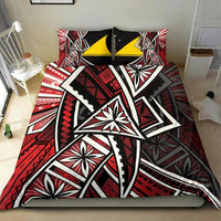 Tokelau Polynesian Bedding Set - Tribal Flower Special Pattern Red Color - Polynesian Pride