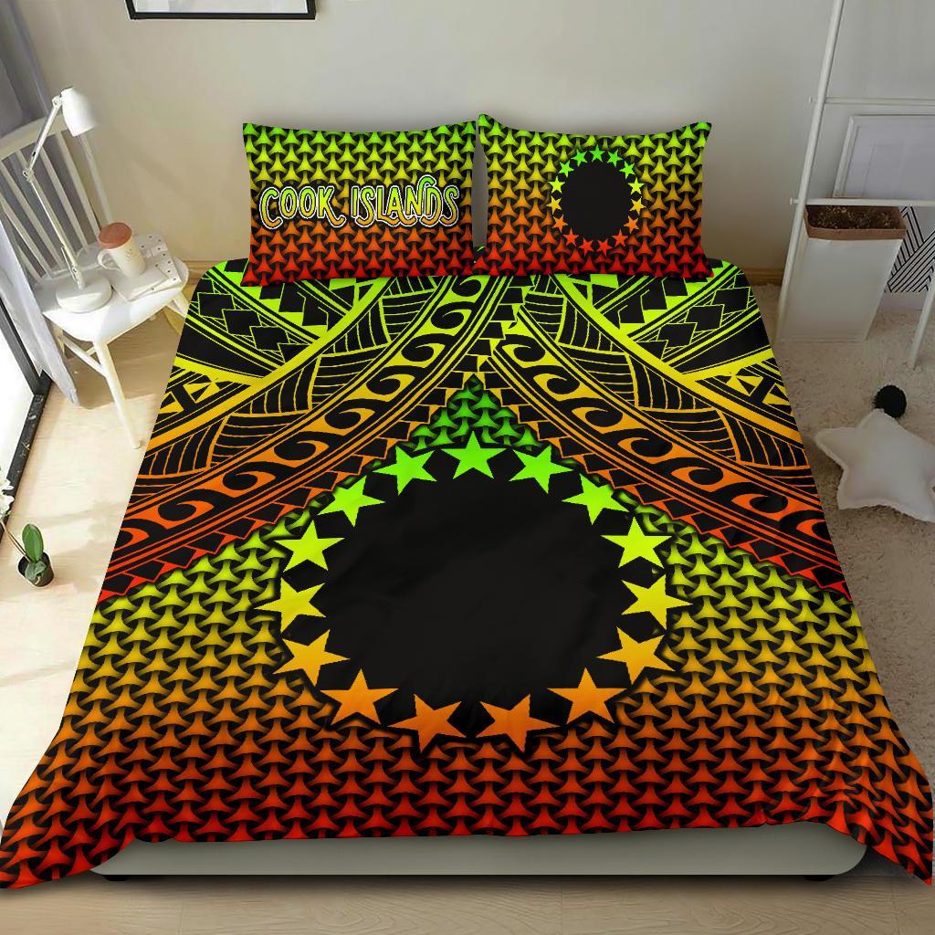 Polynesian Cook Islands Bedding Set - Reggae Vintage Polynesian Patterns Reggae - Polynesian Pride