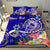 Samoa Custom Personalised Bedding Set - Turtle Plumeria (Blue) - Polynesian Pride