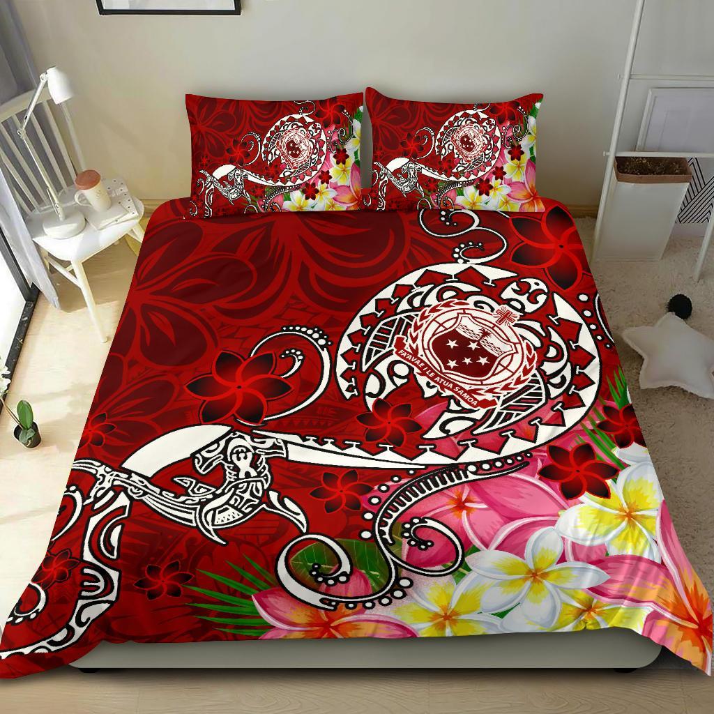 Samoa Bedding Set - Turtle Plumeria (Red) - Polynesian Pride