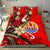 Tahiti Bedding Set - Tribal Flower With Special Turtles Red Color - Polynesian Pride