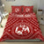 Tonga Personalised Bedding Set - Tonga Seal With Polynesian Tattoo Style (Red) - Polynesian Pride